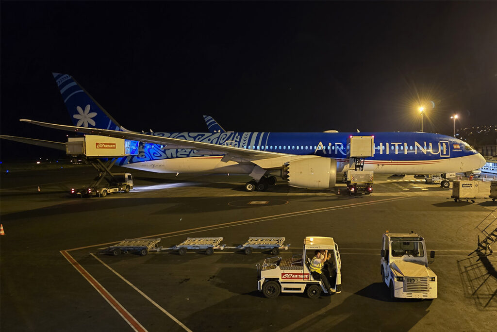 avion arrivée Polynésie française Air Tahiti Nui